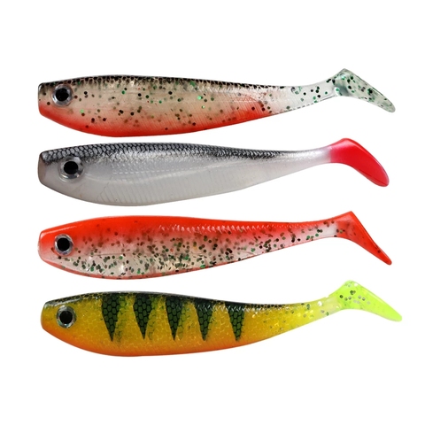 4pcs Fishing Lure Soft Bait 115mm 11.4g Silicone Bass Pike Minnow Swimbait Plastic Lure Shad Lure Rubber Fish Lures ► Photo 1/6