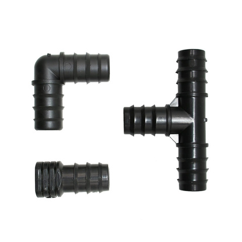 25mm Garden hose tee elbow plug End water splitter DN20 hose 3-way garden irrigation barbed drip irrigation fittings 2pcs ► Photo 1/6