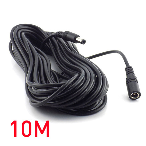 DC 10m 1m 2m 3m 5m 5.5 x 2.1mm  Power connector Jack Adapter lead cord 12v female + Male extension cable Plug power Cable ► Photo 1/6