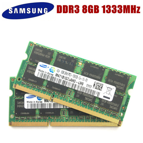 SAMSUNG DDR3 8GB 4GB 2GB 1GB PC3 10600S 1333Mhz PC3-10600S 8G 4G 2G 1G 1333 Mhz Laptop Memory Notebook Module SODIMM RAM ► Photo 1/6