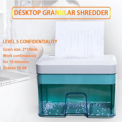 New Multifunctional Shredder Granular Mini Desktop Office Home Electric File Shredder After 2*10mm Home Office Paper Shredder ► Photo 1/6