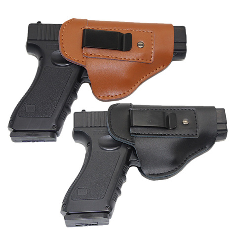 Tactical Airsoft Pistol Holster Left Hand Gun Holster for Glock 17 19 Beretta M92 Cz 75 Makarov Concealed Holster Case Leather ► Photo 1/6