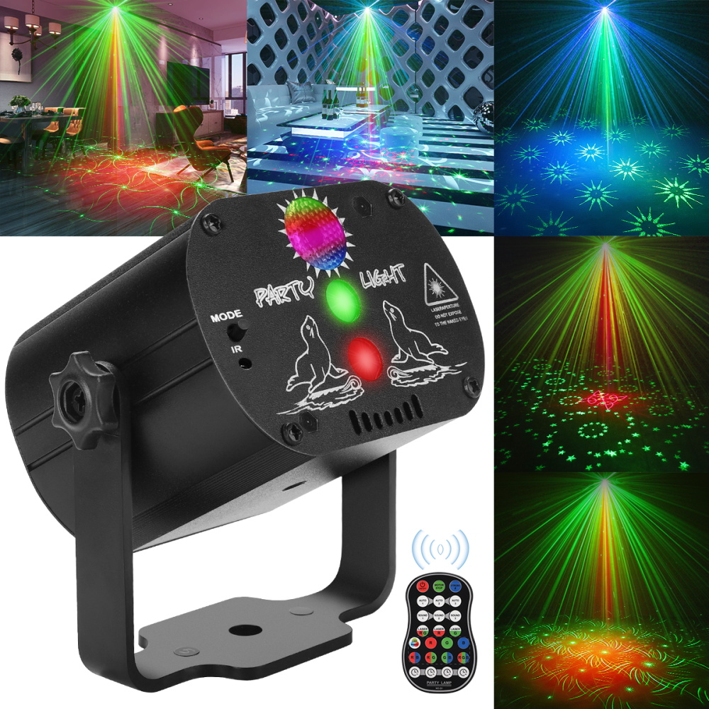 Mini Laser Stage Light DJ Home Party Lights For Sale Red Green Luces  Discoteca Laser Projetor Lumiere Disco Lighting Equipment