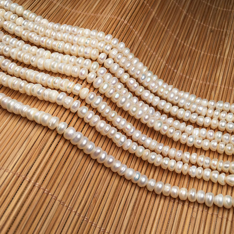Natural Freshwater Pearl Beading Flat shape Isolation Bead Punch Loose Beads For jewelry making DIY Necklace Bracelet Accessorie ► Photo 1/4
