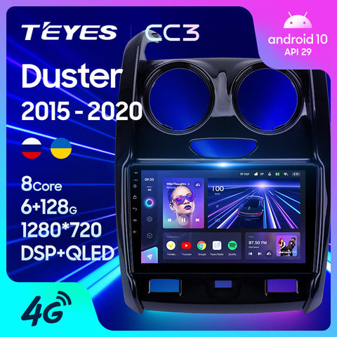 TEYES CC3 For Renault Duster 2015 - 2022 Car Radio Multimedia Video Player Navigation stereo GPS Android 10 No 2din 2 din dvd ► Photo 1/6