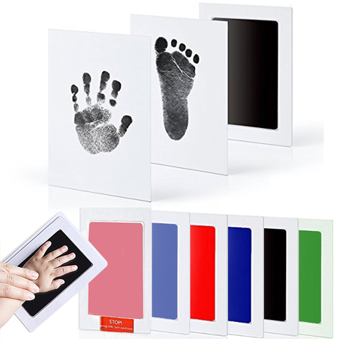 Baby Care Non-Toxic Baby Handprint Footprint Imprint Kit Baby Souvenirs Casting Newborn Footprint Ink Pad Infant Clay Toy Gifts ► Photo 1/6