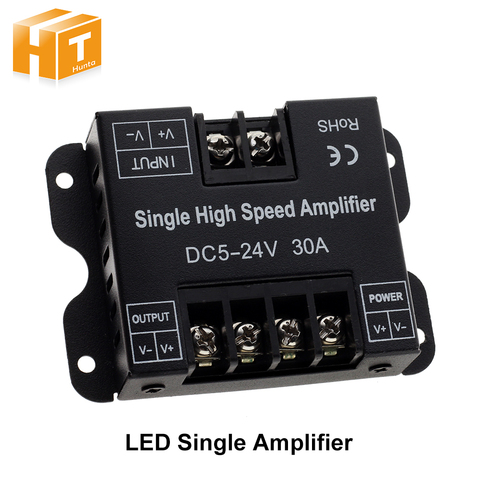 30A LED Strip Amplifier DC5-24V Single High Speed Amplifier for Single Colour LED Strip Power Repeater Console Controller. ► Photo 1/5