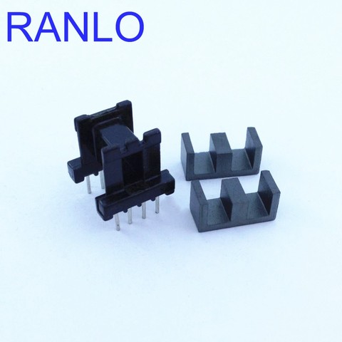 20sets/lot EE13 magnet transformer bobbin +PC magnetic ferrite core , horizontal 8Pin (4+4) ► Photo 1/6