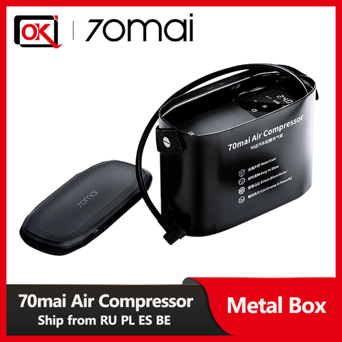 70mai Air Compressor 12V 70mai Protable Electric Car Air Pump Touch Control LED Display Compressor for scooter and Bike ► Photo 1/6