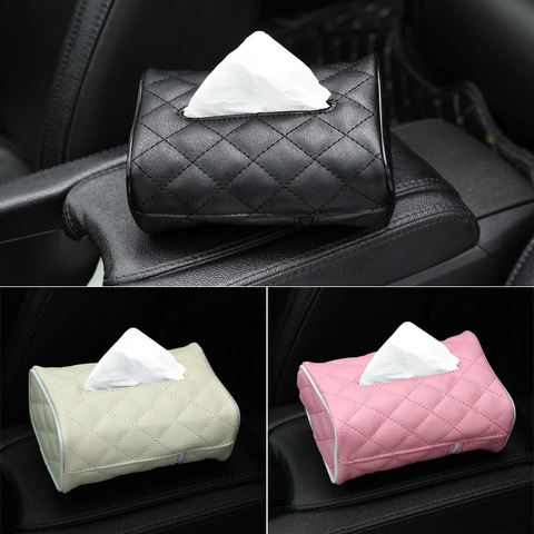 PU Leather Car Tissue Box