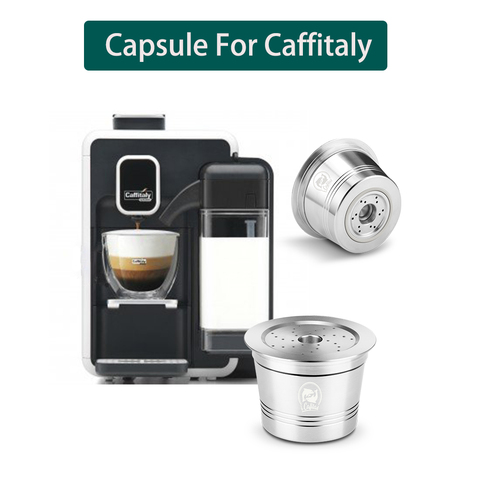 For Caffitaly Tchibo Coffee Capsule Cup  Reusable Compatible For K-fee Refillable Crema Capsule Stainless Steel Coffee Tamper ► Photo 1/6