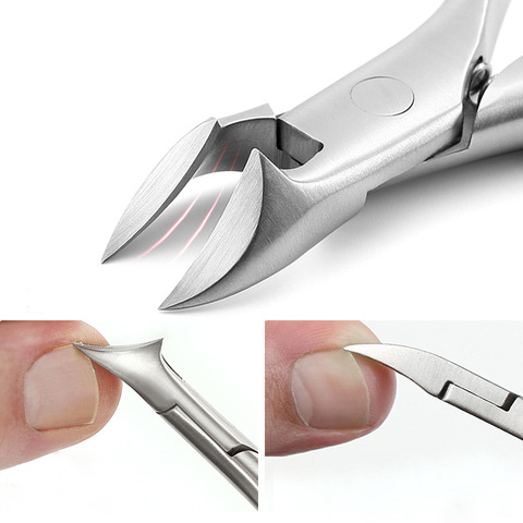 Stainless steel nail clippers trimmer Ingrown pedicure care professional Cutter nipper tools for feet toenail paronychia improve ► Photo 1/5