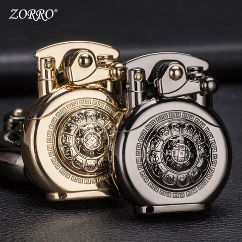 New Zorro ARMOR kerosene lighter.Turntable rocker arm automatic ignition. GASOLINE cigarette lighter.Men's Smoke Gift ► Photo 1/6