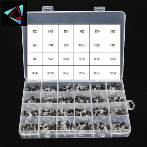 24Values TO-92 Transistor Assortment Assorted Kit Each BC327 BC337 BC517 BC547 BC548 BC549 2N2222 3906 3904 5401 5551 C945 1015 ► Photo 1/1