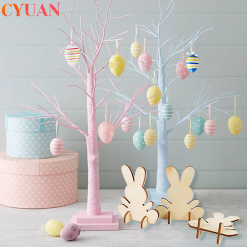 Happy Easter Decor Wooden Rabbit Craft Easter Eggs Hanging Ornaments Event & Party Supplies Easter Decorations For Home Table ► Photo 1/6