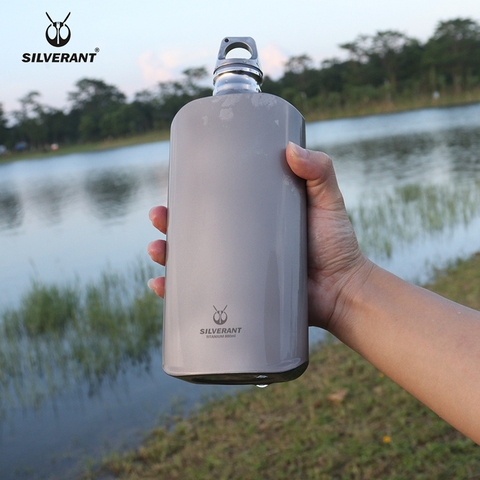 Pure Titanium Water Wine Coffee Tea Bottle Flask Portable Outdoor Camping Travel Gear EDC Tools ► Photo 1/6