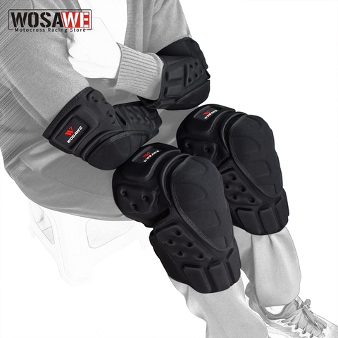 WOSAWE Motorcycle Motocross Knee Pads Elbow Protector Off Road Safety Knee Brace Support MTB Ski Racing Sports Protective Gear ► Photo 1/6