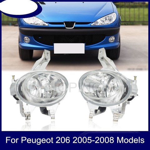 Hoping For Peugeot 206  2005 2006 2007 2008 Front Bumper Fog Light Lamp Front Driving Foglight Foglamp ► Photo 1/5