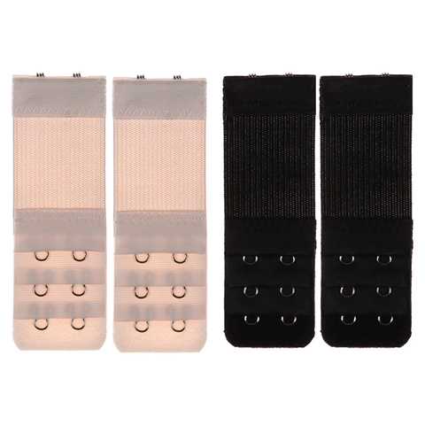 4 Pcs 2 Hook Bra Extender For Women's Elastic Bra Extension Strap Hook Clip Expander Adjustable Belt Buckle Intimates 1/3/4 Pcs ► Photo 1/6