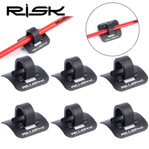 6pcs Stick-on Cable Guide Aluminum Bike Oil Tube Fixed Clamp Adapter Bicycle Shift Brake Housing Line Tubing U Buckle Tube Cli ► Photo 1/6
