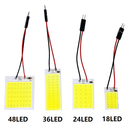 White T10 W5w Cob 24SMD 36SMD 48SMD BA9S Car Led Clearance License Plate Lamp Auto Interior Reading Bulb Trunk Festoon Light 12V ► Photo 1/1