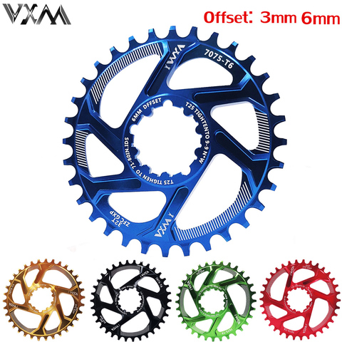 VXM Mtb Bike Chainwheel Narrow Wide Bicycle Chainring Offset 3mm 6mm For GXP XX1 X9 XO X01 Crank sprocket repair 32/34/36/38/40T ► Photo 1/6