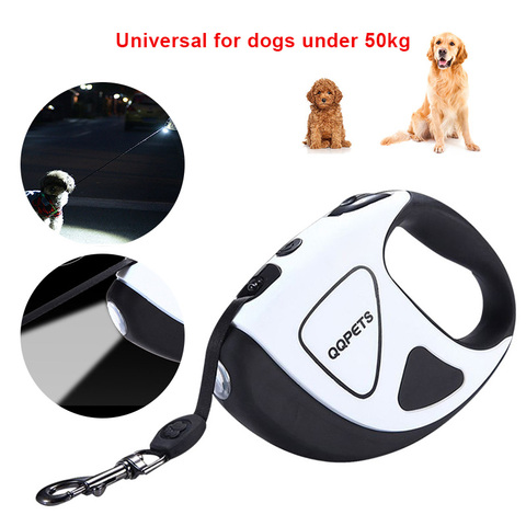 5M Retractable Dog Leash Roulette Night Safety LED Lighting Strong Pet Leash For Large and Small Dogs Automatic Fiber Leash ► Photo 1/6