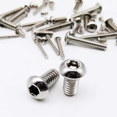 10pcs UNC 10#-24 1/4-20 US Coarse Thread 304 A2-70 stainless steel Allen Hex Hexagon Socket Button Head Round Screw Bolt ISO7380 ► Photo 1/6