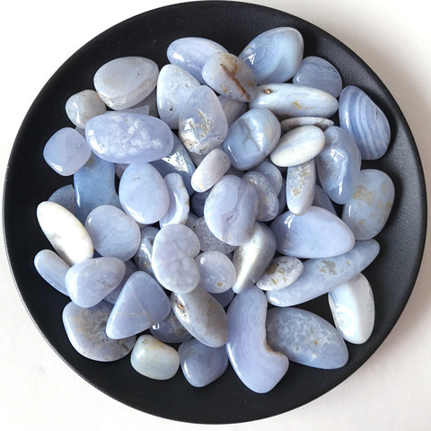 100g Natural Agate stone polished Blue Lace agate tumbled stones for Home Decor mineral crystals meditation wicca healing stones ► Photo 1/5