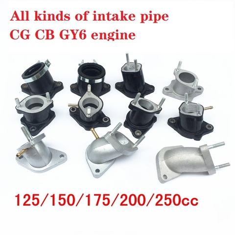 motorcycle cg cb gy6 engine 30mm intake pipe manifold ATV quad dirt pit bike cqr 125cc 150cc 200cc 250cc zongshen loncin lifan ► Photo 1/6