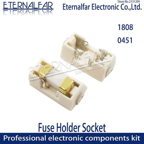 1808 0451 SMD fuse holder Socket fuse box base transposon 6.1x2.69mm temperature Plastic Shell portafusibili ► Photo 1/2