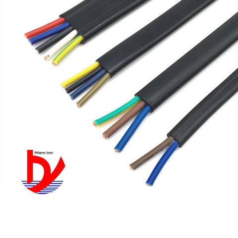 Wire flat cable 2 core 3 core 4 core 5 core 0.5mm 0.75mm 1mm 1.5mm 2.5mm ► Photo 1/6