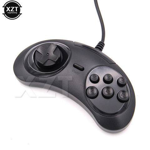 USB Wired Gamepad Game Controller for SEGA Genesis/MD2 Y1301 6 Buttons Classic USB Joystick for MAC Mega Drive Game Pad PC NEW ► Photo 1/4