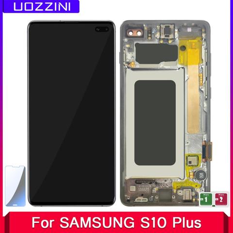 New For Samsung Galaxy S10 SM-G9730 G973F G973U LCD Display With Frame Touch Screen Assembly For Samsung S10 Plus SM-G9750 G975F ► Photo 1/6