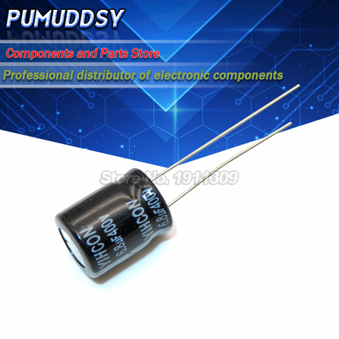 10PCS Higt quality 400V6.8UF 10*13 6.8UF 400V 10*13MM Electrolytic capacitor ► Photo 1/1