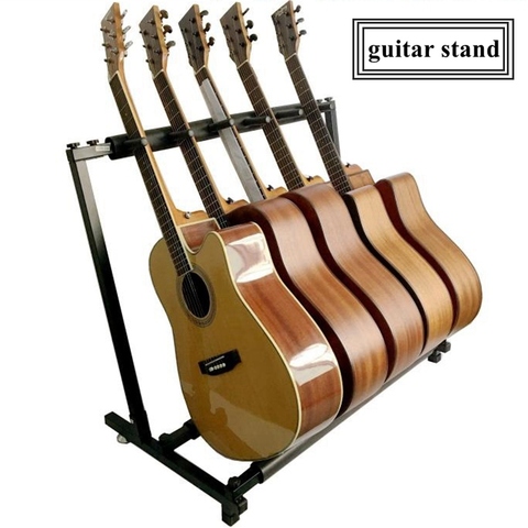 5 piece guitar Holder Stable Multiple Folding Display Universal Guitar Stand Bass Holder ► Photo 1/6