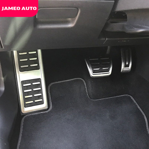 Jameo Auto Stainless Steel Car Fuel Brake Pedal Rest Foot Pedals Cover for Volkswagen VW Skoda Kodiaq 2016 2017 2022 ► Photo 1/5