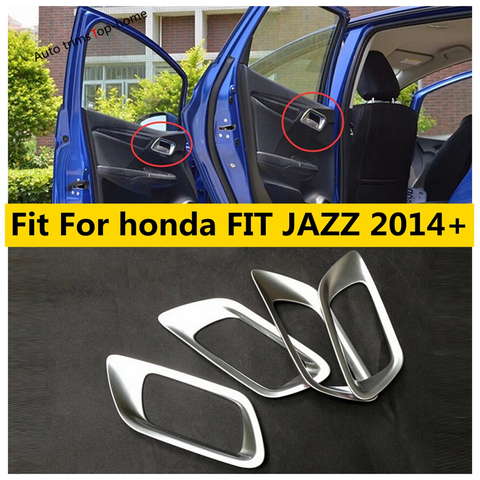 Yimaautotrims Inner Car Door Handle Bowl Cover Trim Matte Interior Refit Kit Fit Accessories Fit For Honda FIT JAZZ 2014 - 2022 ► Photo 1/6