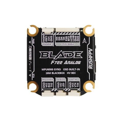 30.5mm RUSHFPV RUSH BLADE F722 Flight Controller MPU6000 Onboard OSD 3-8S 5V/5A BEC for Analog FPV Racing Freestyle Drones ► Photo 1/1
