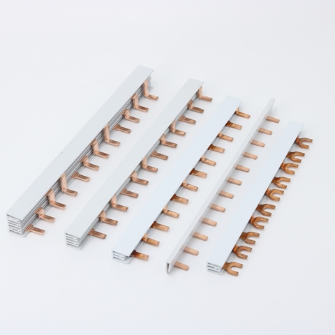 Copper Busbar for Distribution Box Circuit Breaker PIN TYPE MCB Connector Busbar connection breaker combing Terminals ► Photo 1/6