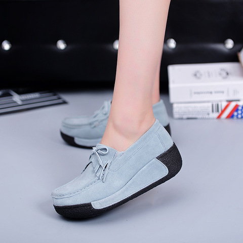 Shoes Woman Fashion Women Shoes Lace-up Ladies Platform Shoe 2022 Women Flats Comfort Female Walking Shoes Plus Size dfv ► Photo 1/6