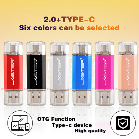 JASTER high-speed USB flash drive OTG pen drive 128gb 64gb Usb stick 32gb 256gb Pendrive flash drive for Android Type C interfac ► Photo 1/6