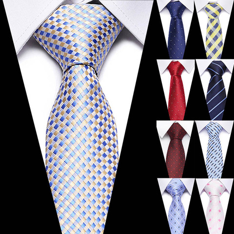 Luxury Wedding Ties 7.5cm Men's Classic Tie Silk Jacquard Woven Tie Set Business Necktie Accessories Men Necktie ► Photo 1/6