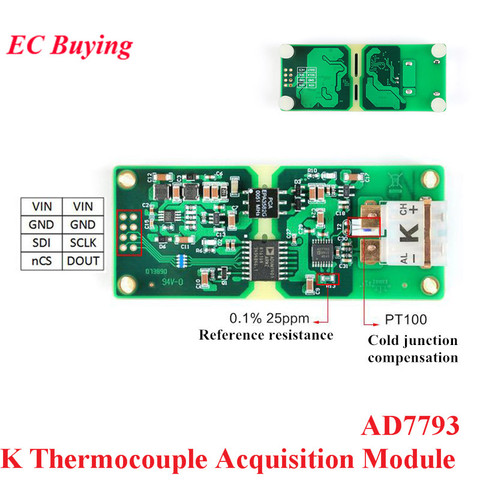 AD7793 K Thermocouple Acquisition Module High Precision Temperature Measurement PT100 With Isolation STM32F10X ADUM1401 STM32 ► Photo 1/6