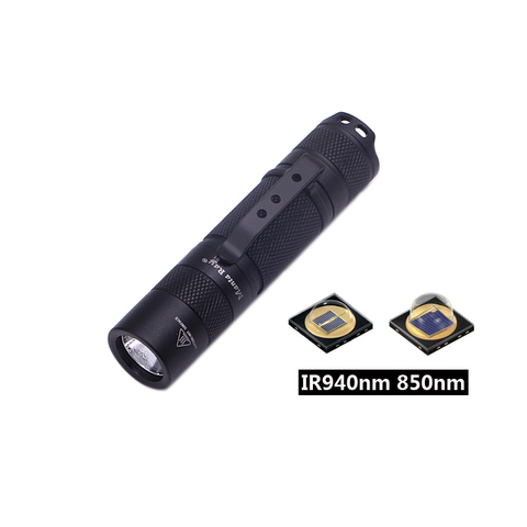 Manta Ray S1 black IR 850nm 940nm led flashlight torch Oslon 3w 5w black series LED inside night vision function AA 14500 torch ► Photo 1/6