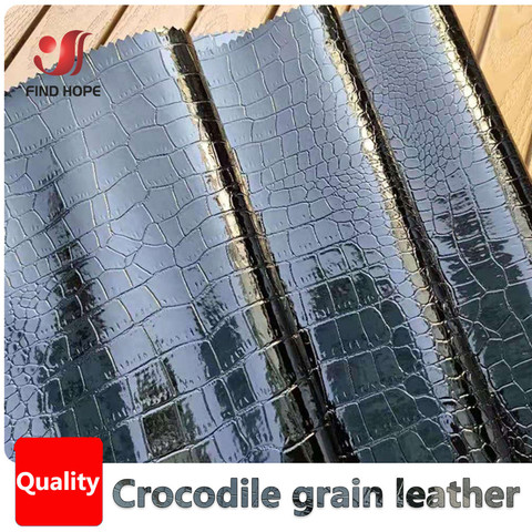 Crocodile PU Faux Leather Fabric Highlight Vinyl Upholstery Finish Marine For DIY Bag Craft Sewing Decor Material ► Photo 1/5