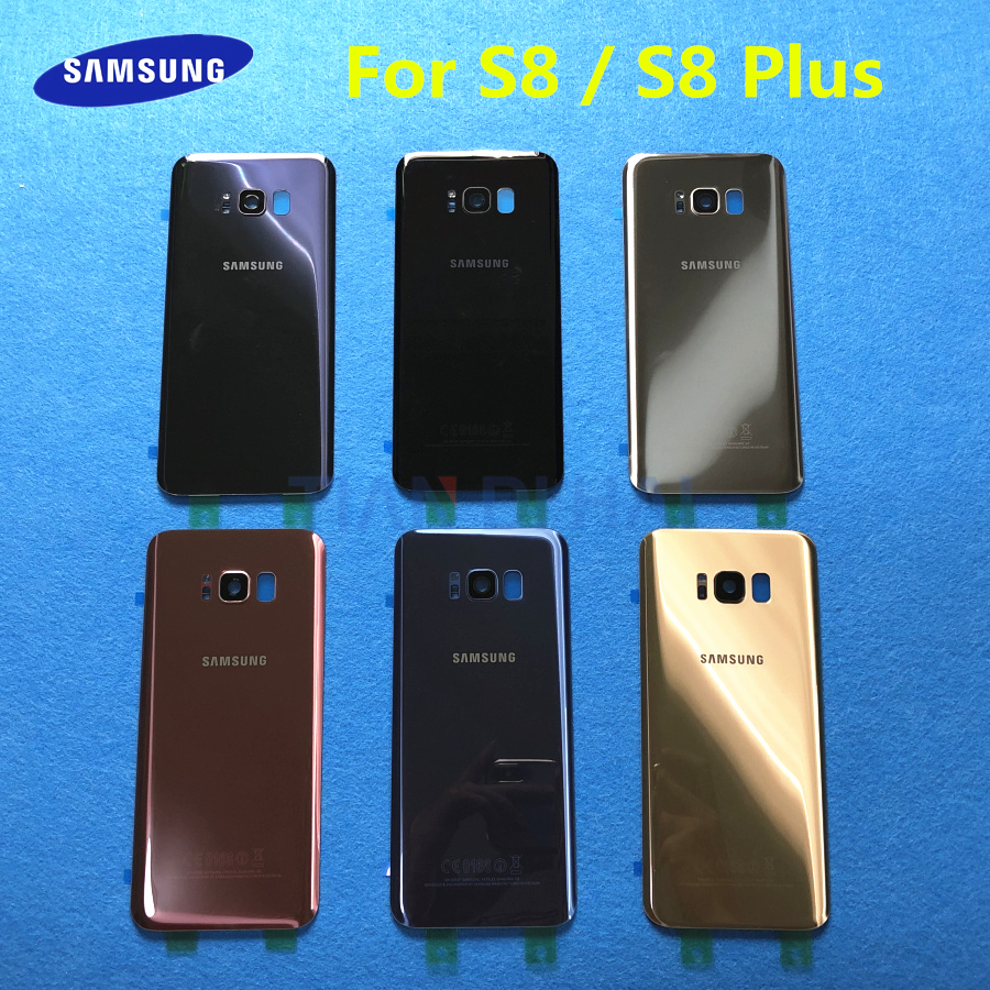 Repair Tools for Samsung Galaxy S8 Plus SM-G955 All Carriers All The Adhesive Orchid Gray Installation Manual Galaxy S8 Back Glass Cover Replacement Housing Door with Pre-Installed Camera Lens 