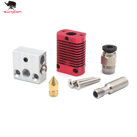 3d printer accessories MK8 Assembled Extruder Hot End kit for Ender 3 CR10 printer 1.75mm 0.4mm Nozzle aluminum heating block ► Photo 1/6