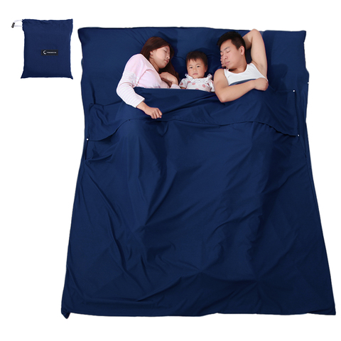 Lightweight Sleeping Bag Liner Portable Sleeping Sack Outdoor Camping Hotel Travel Single Double Sheet ► Photo 1/6