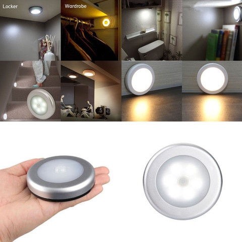 6 LED Infrared PIR Motion Sensor 6 Led Night Light Wireless Detector Light Wall Lamp Light Auto On/Off Closet Battery Power ► Photo 1/6